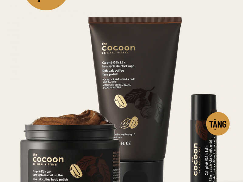 Combo làm sạch da chết toàn diện từ cà phê Đắk Lắk - Tặng 1 tẩy da chết môi cà phê Đắk Lắk 5g